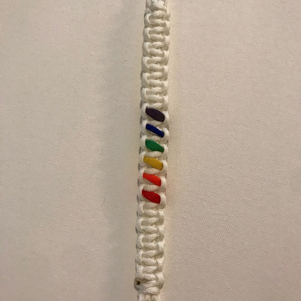 Rainbow 🌈Paracord Bracelet Pride💕💙💚❤️🧡💛 - Picture 8 of 8